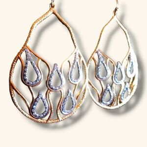 Alexis Bittar 18k GF leaf design earrings
